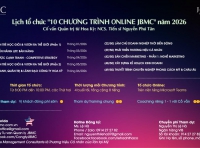 Lịch tổ chức 10 CHƯƠNG TRÌNH ONLINE JBMC năm 2026