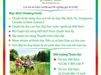 Tổ chức khóa: DẠY CON TRẺ BÌNH LUẬN NHỮNG CHỦ ĐỀ VIỆT NAM, HOA KỲ & THẾ GIỚI