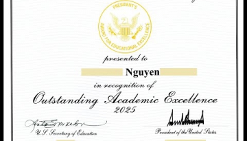 Học sinh được nhận BẰNG KHEN của Tổng thống DONALD TRUMP 2025 05 23